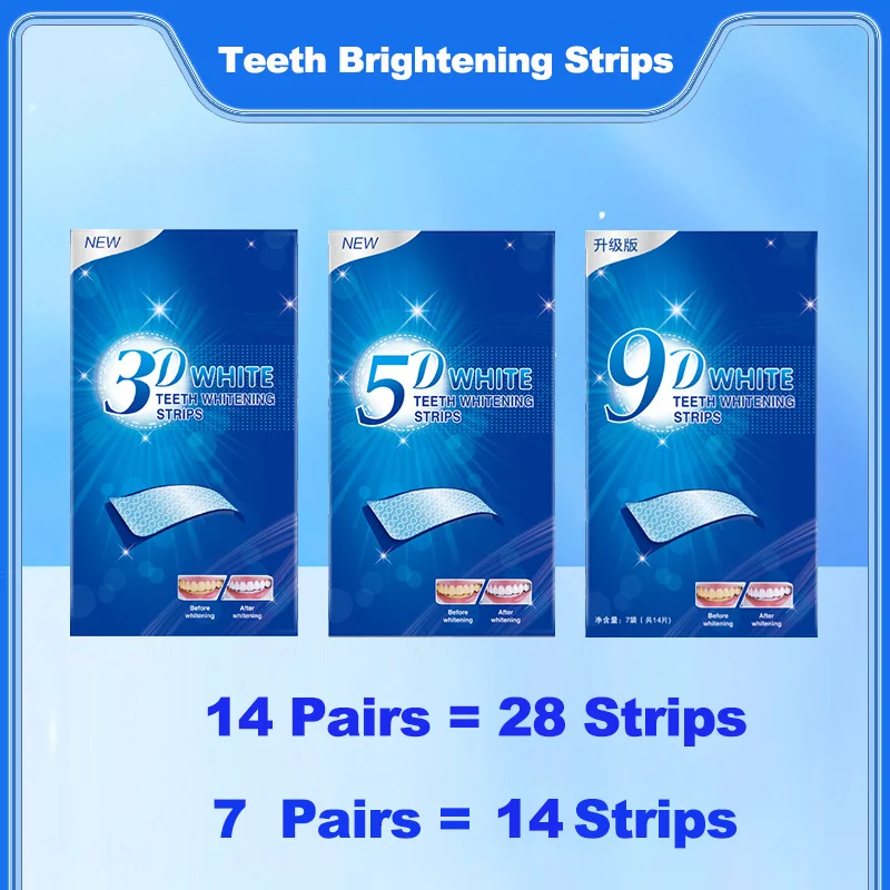 Whitening Strip 3D - 2 doos 3D/5D/9D Tanden Whitening Strips
