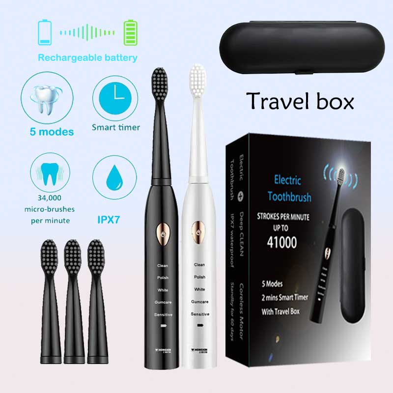 Teeth Whitening Or Tooth Whitening - Ultrasone Sonische Elektrische Tandenborstel Voor Volwassen