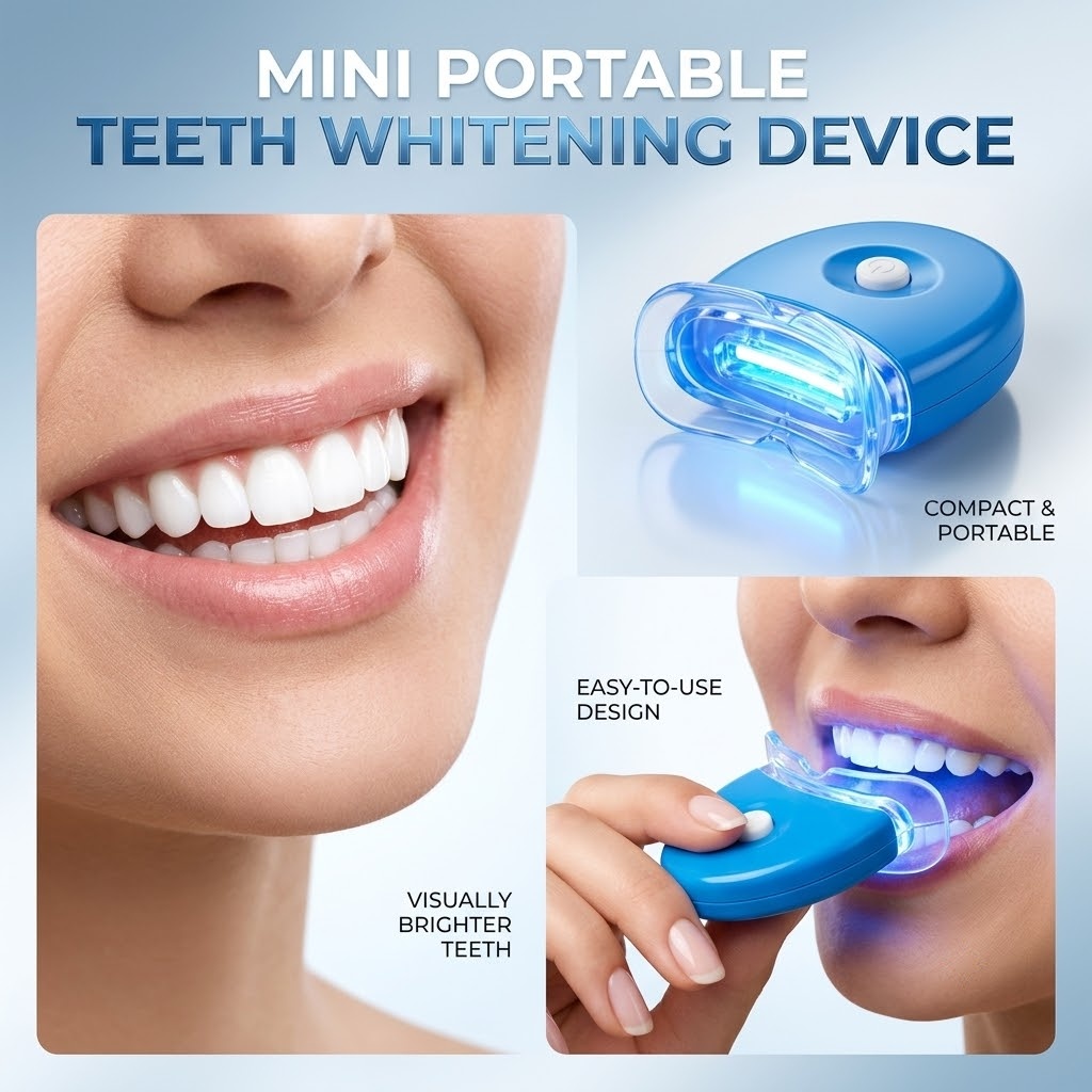 Teeth Whitening Kit At Home - Draadloze Koude LED Blauw Licht Tandbleekset