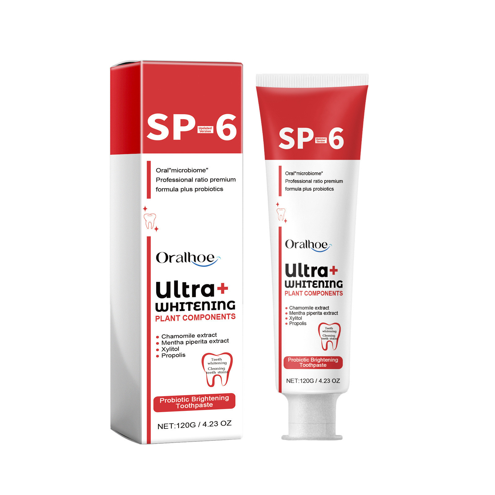Teeth Whitening Enzymes - SP-6 Probiotische Whitening Tandpasta Verheldering En