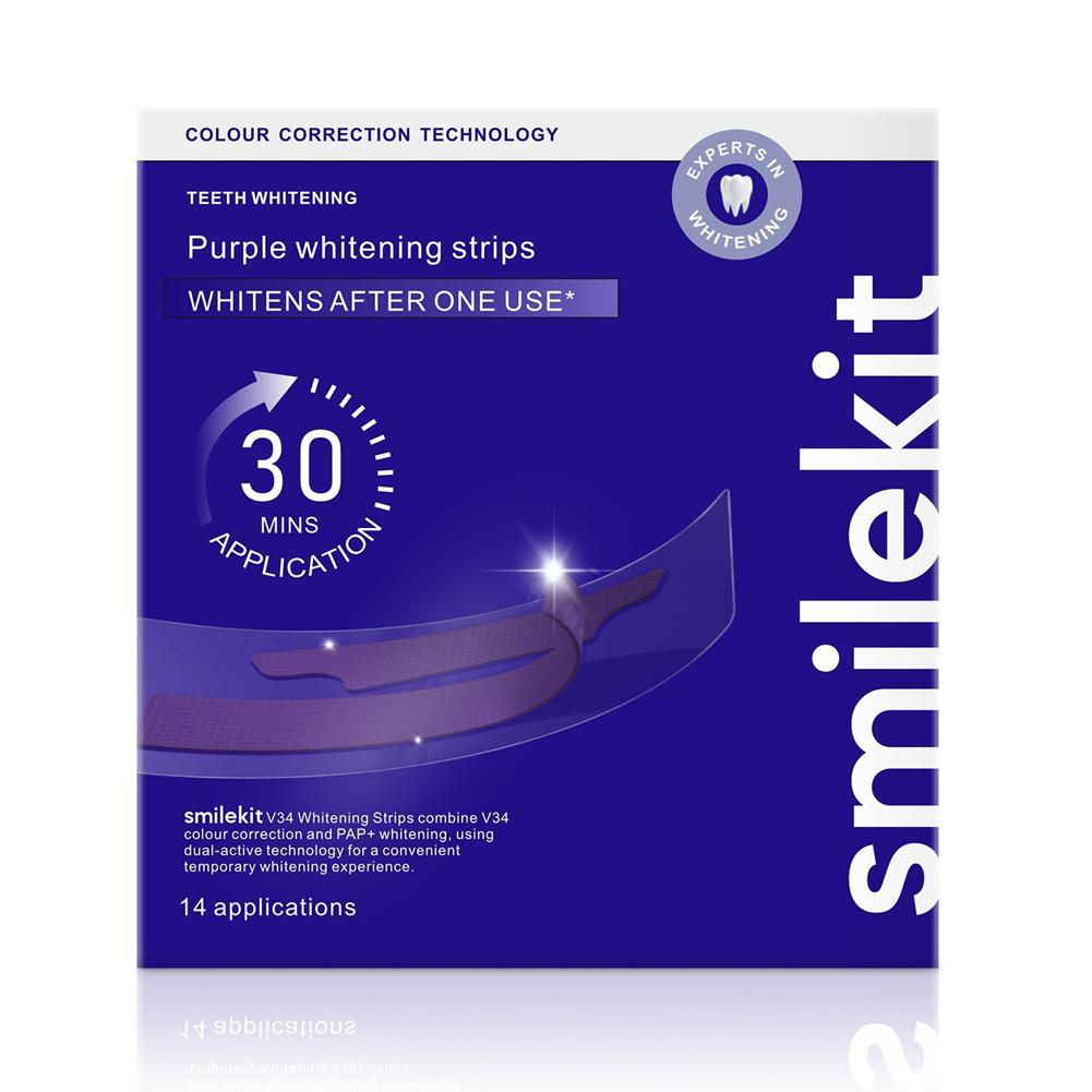 Teeth Whitening Strips Crest - ﻿ Smilekit Tandenbleekstrips Paars V34 Verwijder