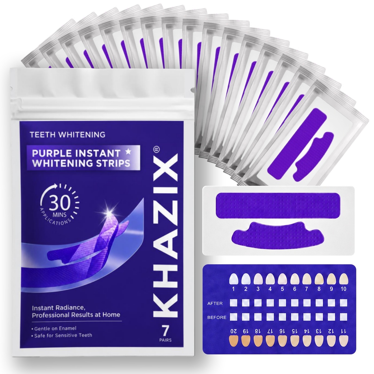 Teeth Whitening Strips Crest - 1/7 paar tandenbleekstrips voor een witter