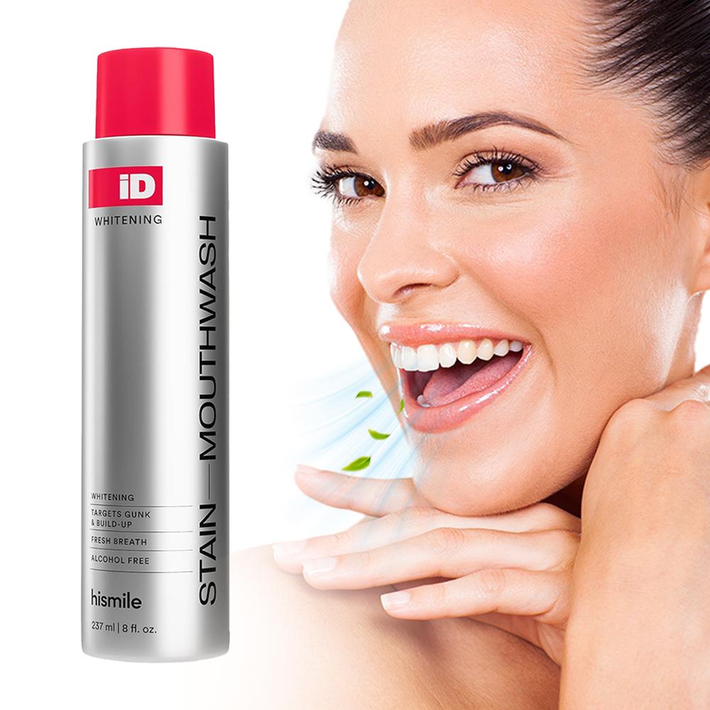 Teeth Whitening And Stain Removal - Hismile iD Alcoholvrije mondwater Diepe reiniging