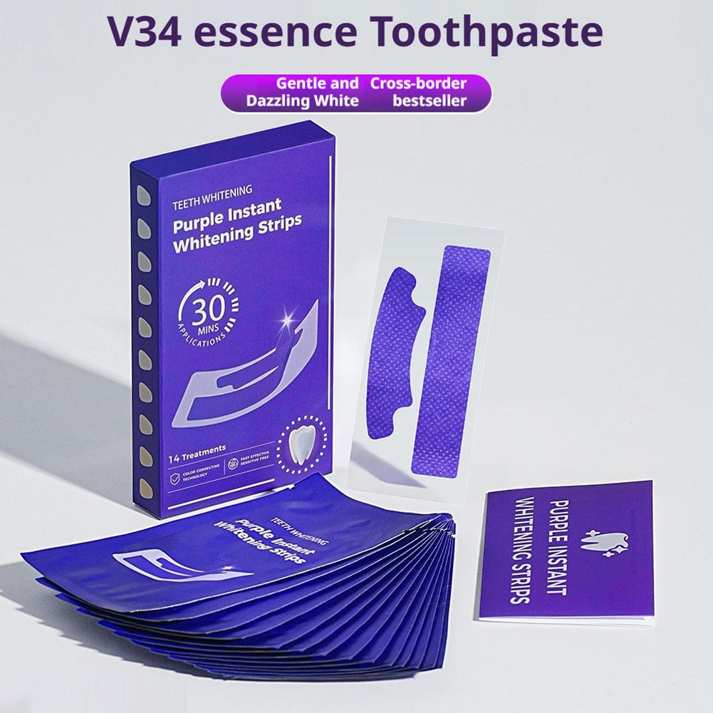 Teeth Whitening Kit At Home - 14/28/42PCS V34 Paarse Tanden Whitening Strips