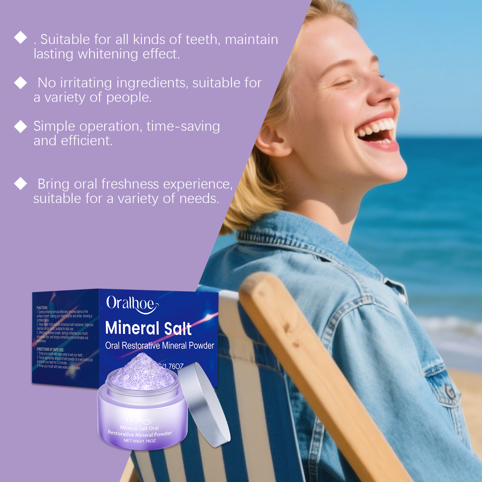 ORALHOE Herstellend Mineraalpo - Teeth Whitening Or Tooth Whitening recensie en prijs