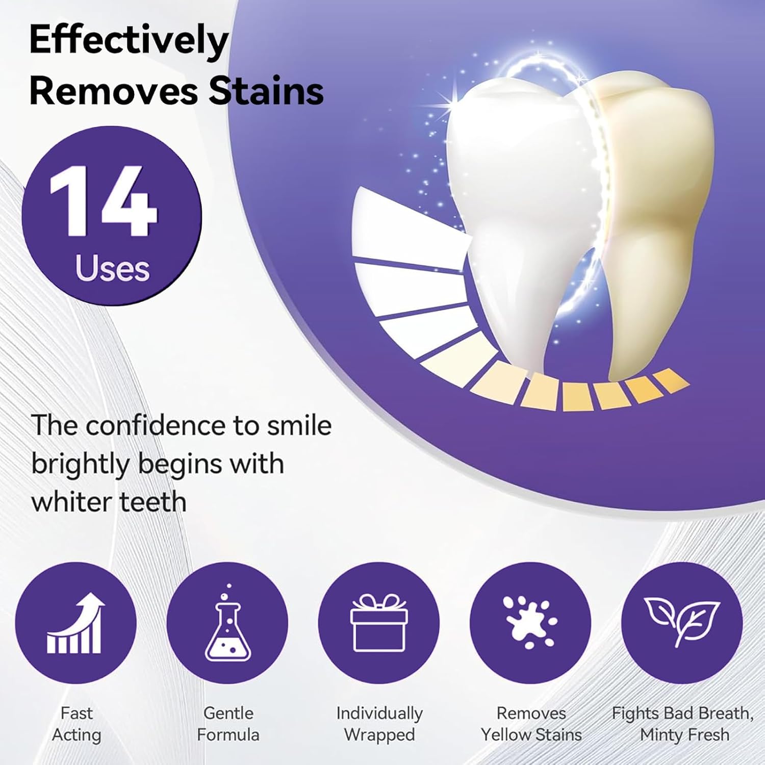 7 stuks premium paarse bleekst - Teeth Whitening Kit At Home recensie en prijs