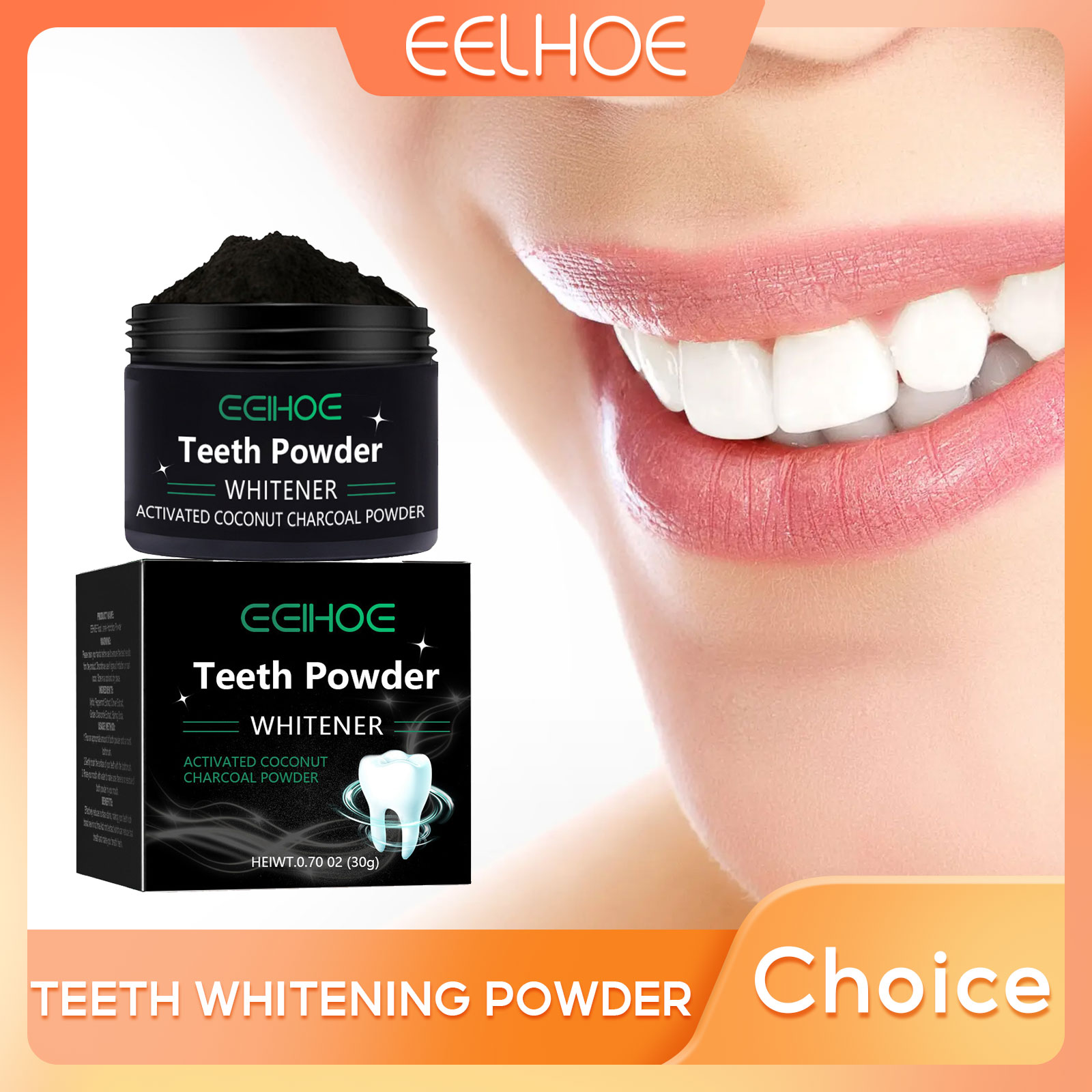 EELHOE Houtskool Poeder voor T - Teeth Whitening Charcoal Powder recensie en prijs