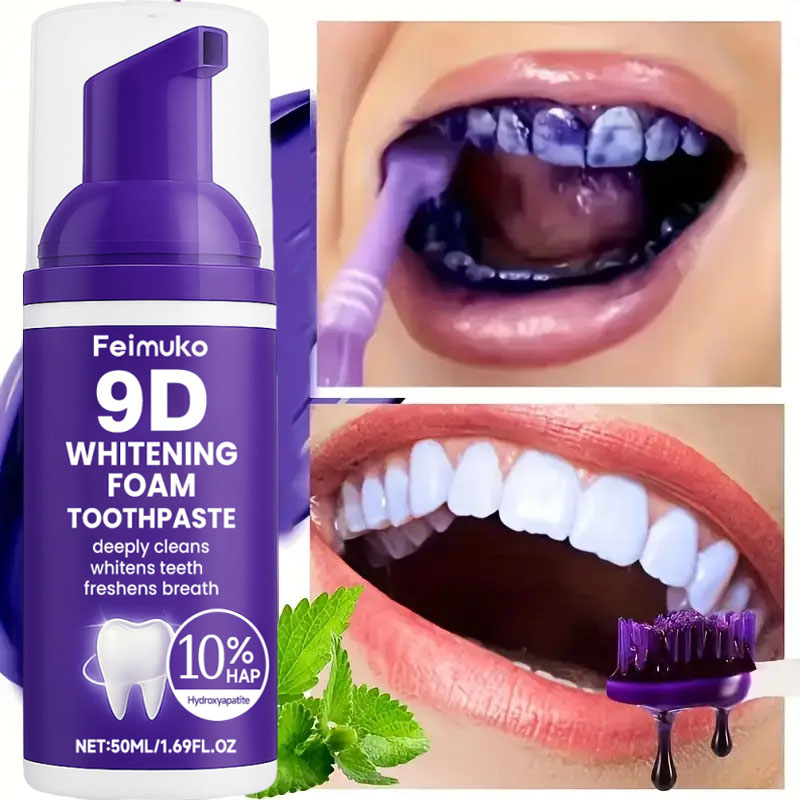 9D Paarse Tandenbleek Tandpast - Teeth Whitening Cream recensie en prijs