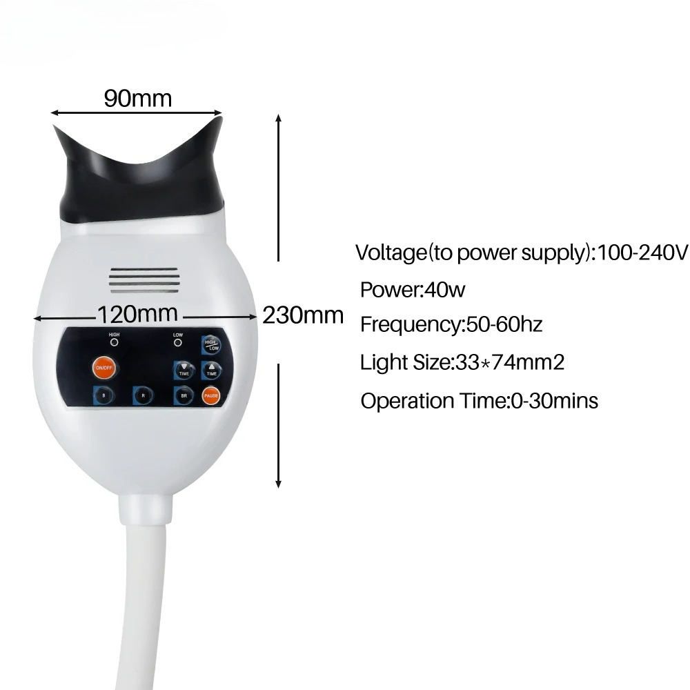 Verstelbare 3 Kleuren LED Tand - Teeth Whitening Lamp recensie en prijs